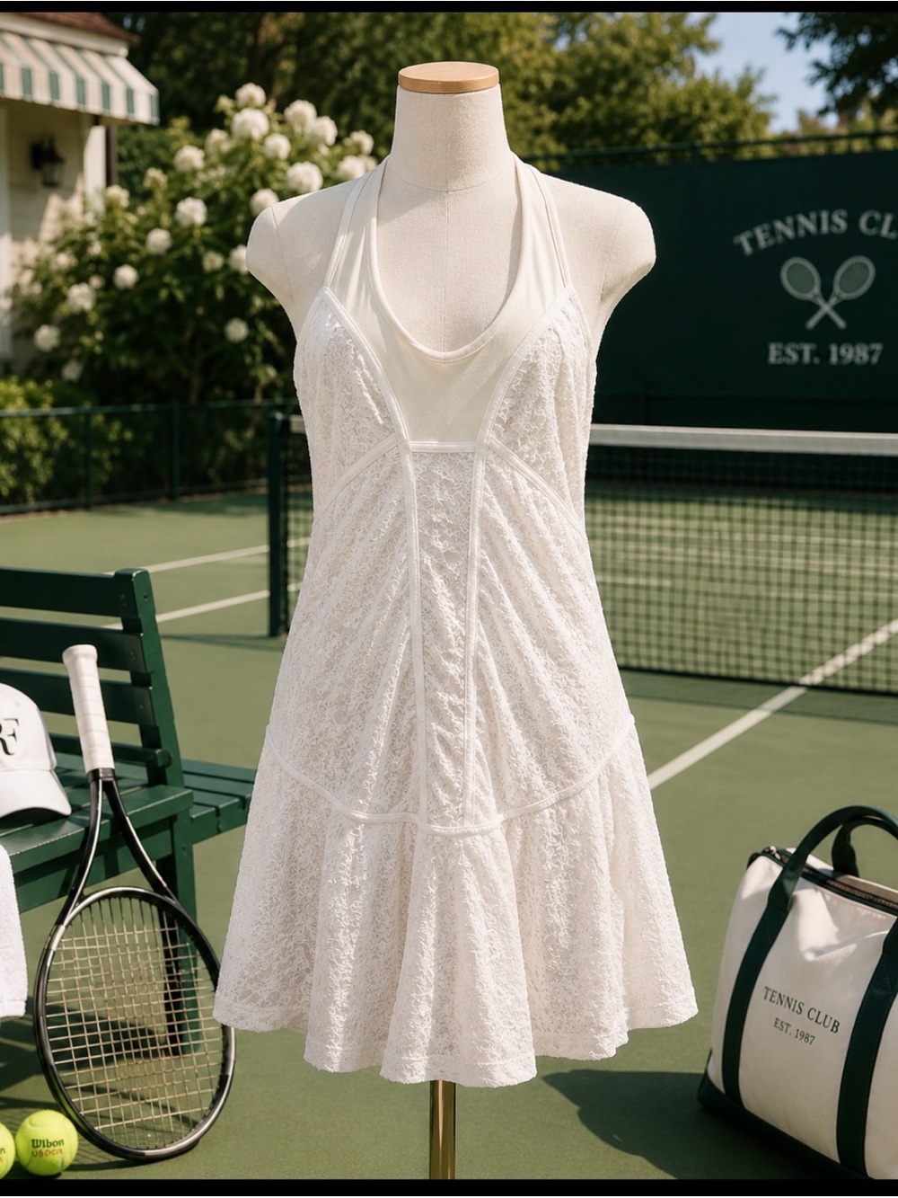 Adidas by Stella McCartney cream tennis dress